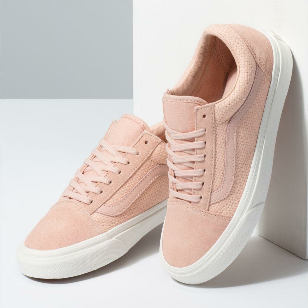 Vans Women's Sneakers in Light Pink and White